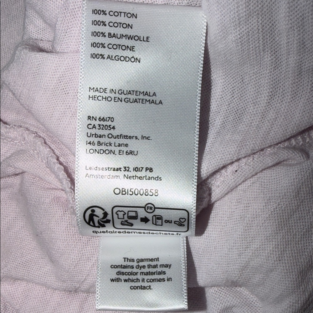 We The Free Light Pink Cotton Tee Anthropologie Urban Outfitters Indie Size L - Picture 6 of 6